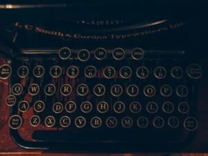 The keys of a typewriter