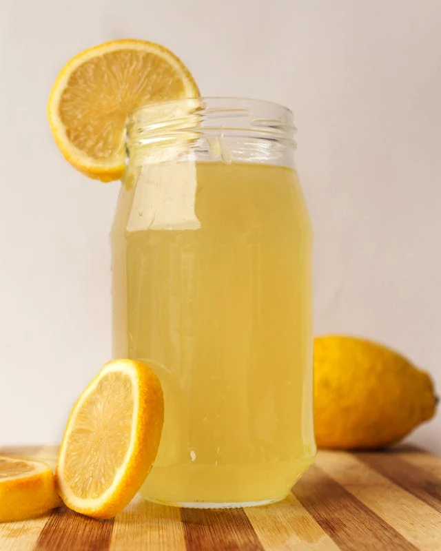 A tall Glass of Iced Lemonade