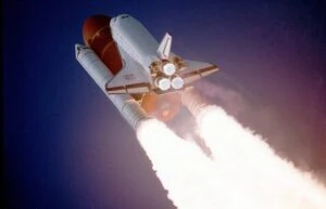 A space ship in space
